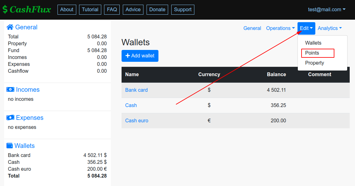 Cashflux accounting