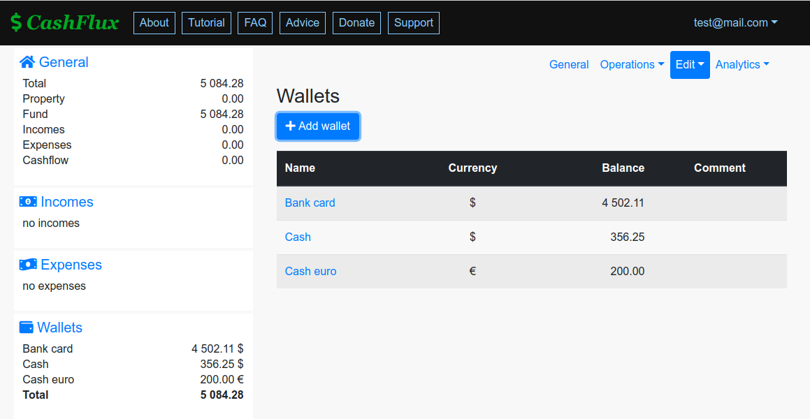 Cashflux accounting